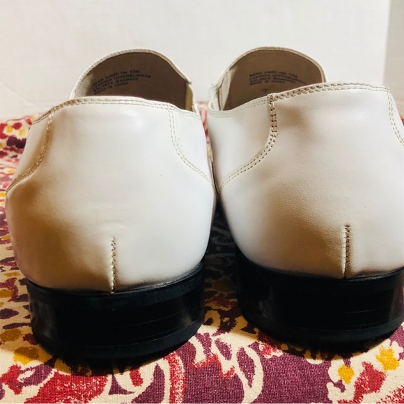 Stacy Adams White Slip On Dress Shoes Size 13 - Picture 8 of 9